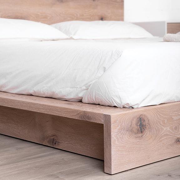 solid wood platform bed